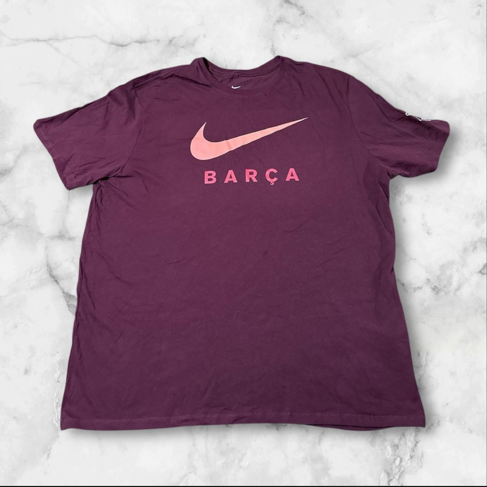 nike fc barcelona tshirt mens purple pink 2XL short sleeve standard fit new